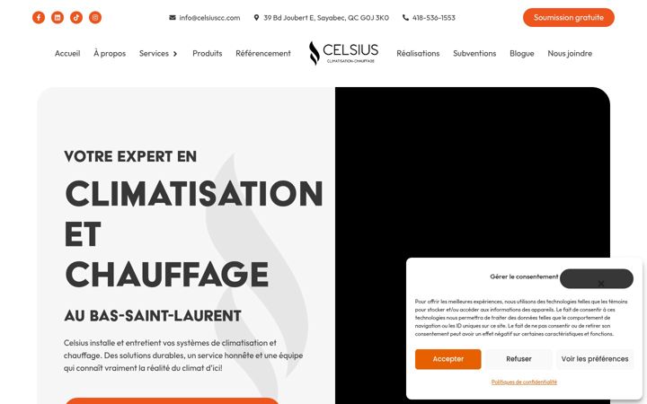 Screenshot of celsiuscc.com