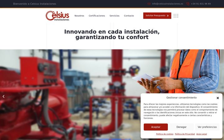 Екранна снимка на celsiusinstalaciones.es