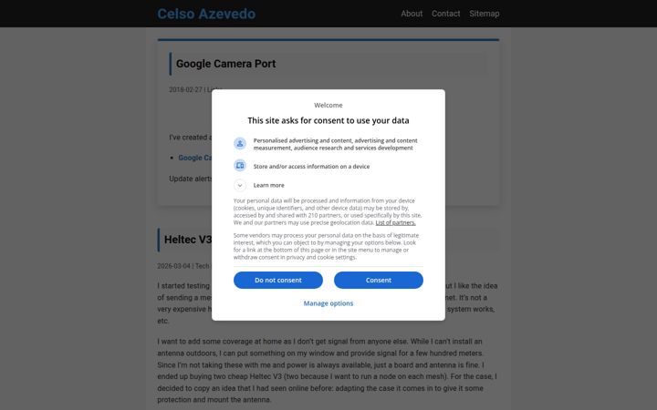 Screenshot of celsoazevedo.com