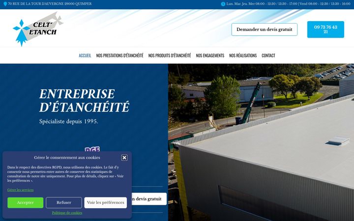 Screenshot of celtetanch.fr