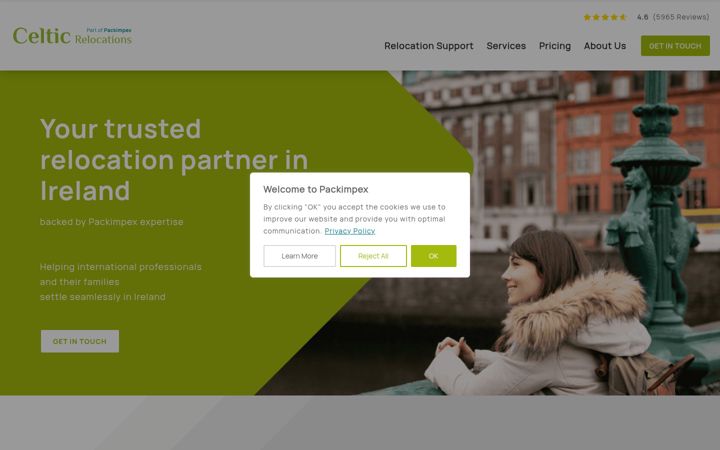 Screenshot of celtic-relocations.com