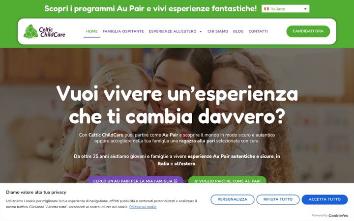 Screenshot of celticchildcare.com