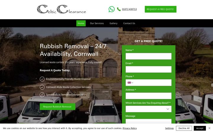 Screenshot von celticclearance.co.uk