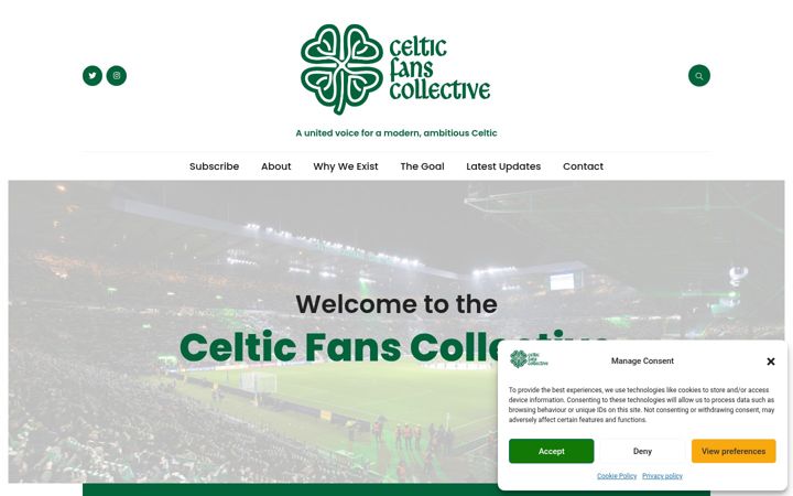 Screenshot of celticfanscollective.com