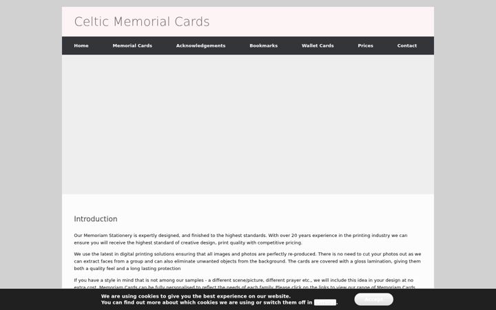 Ekrano kopija celticmemorialcards.ie