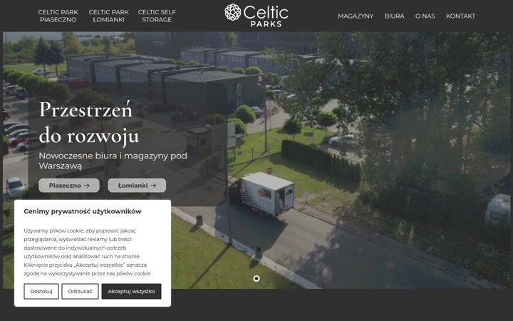 Ekrano kopija celticparks.pl