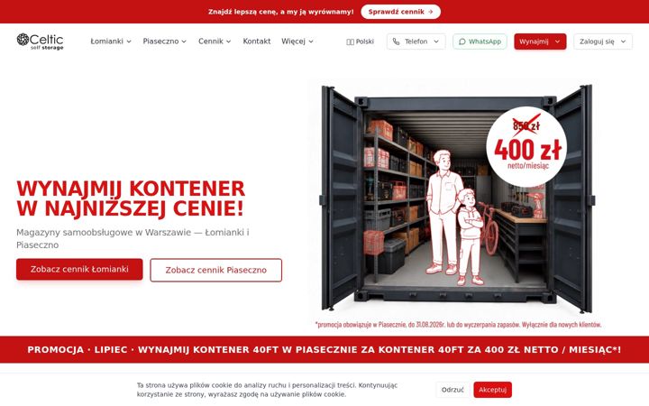 Ekrano kopija celticselfstorage.pl