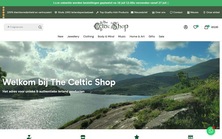 Ekrano kopija celticshop.nl