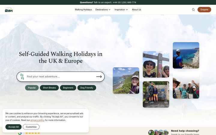 Screenshot von celtictrailswalkingholidays.co.uk