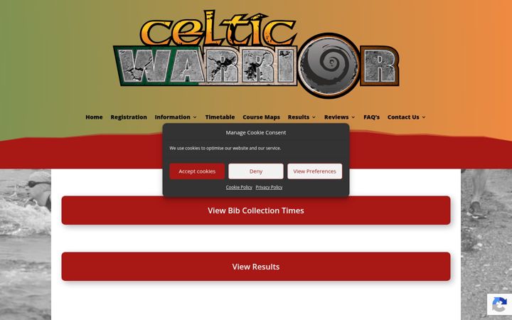 Ekrano kopija celticwarrior.ie