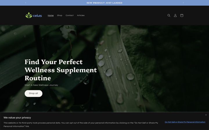 Screenshot of celuiswellness.com