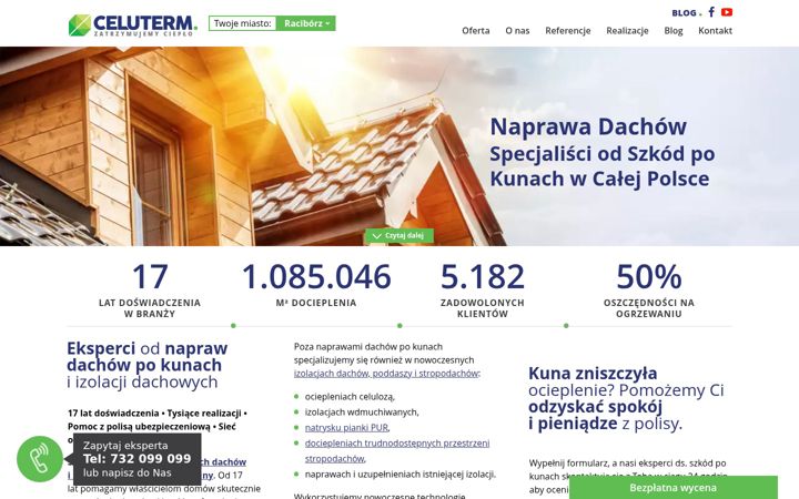 Snímek obrazovky celuterm.pl