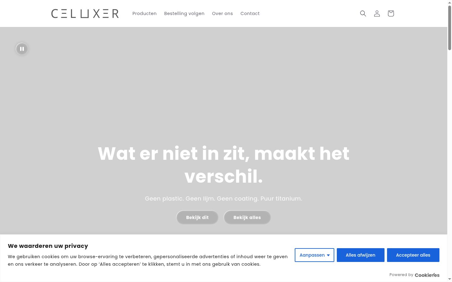 Screenshot tal-banner tal-kunsens muri qabel kwalunkwe interazzjoni