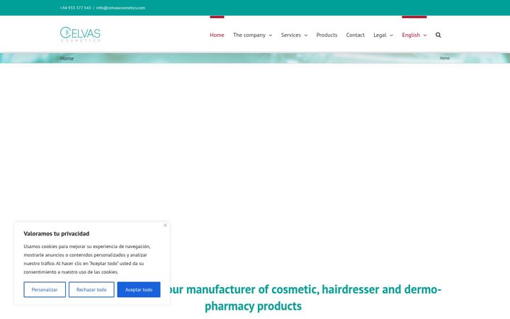 Screenshot of celvascosmetics.com