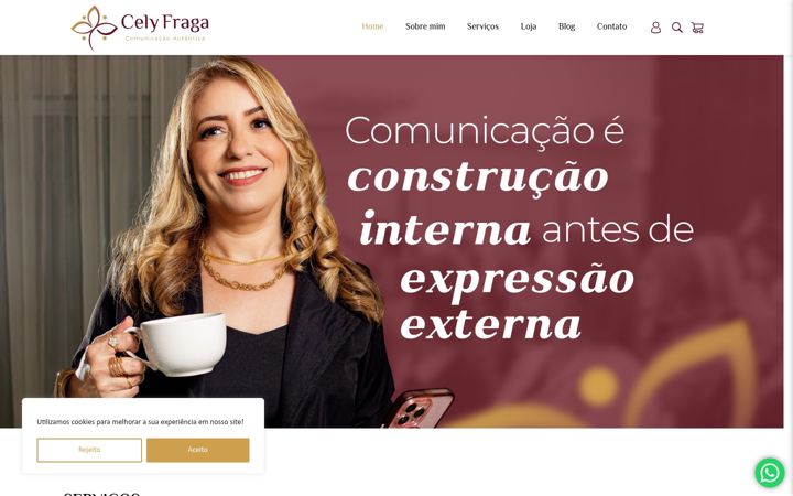 Captură de ecran a celyfraga.com.br