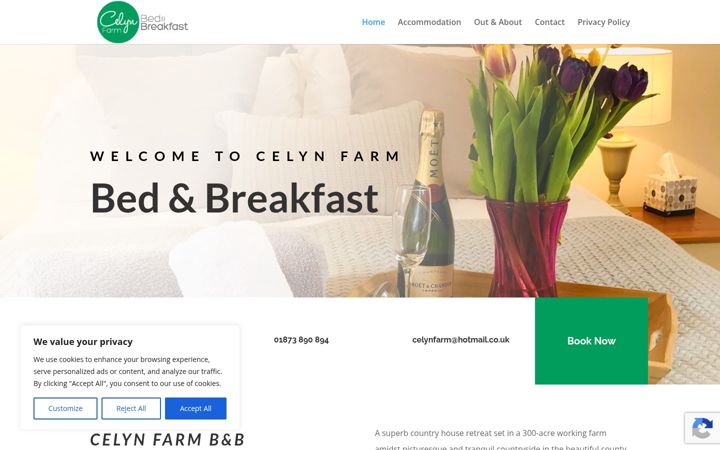 Screenshot of celynfarm.co.uk