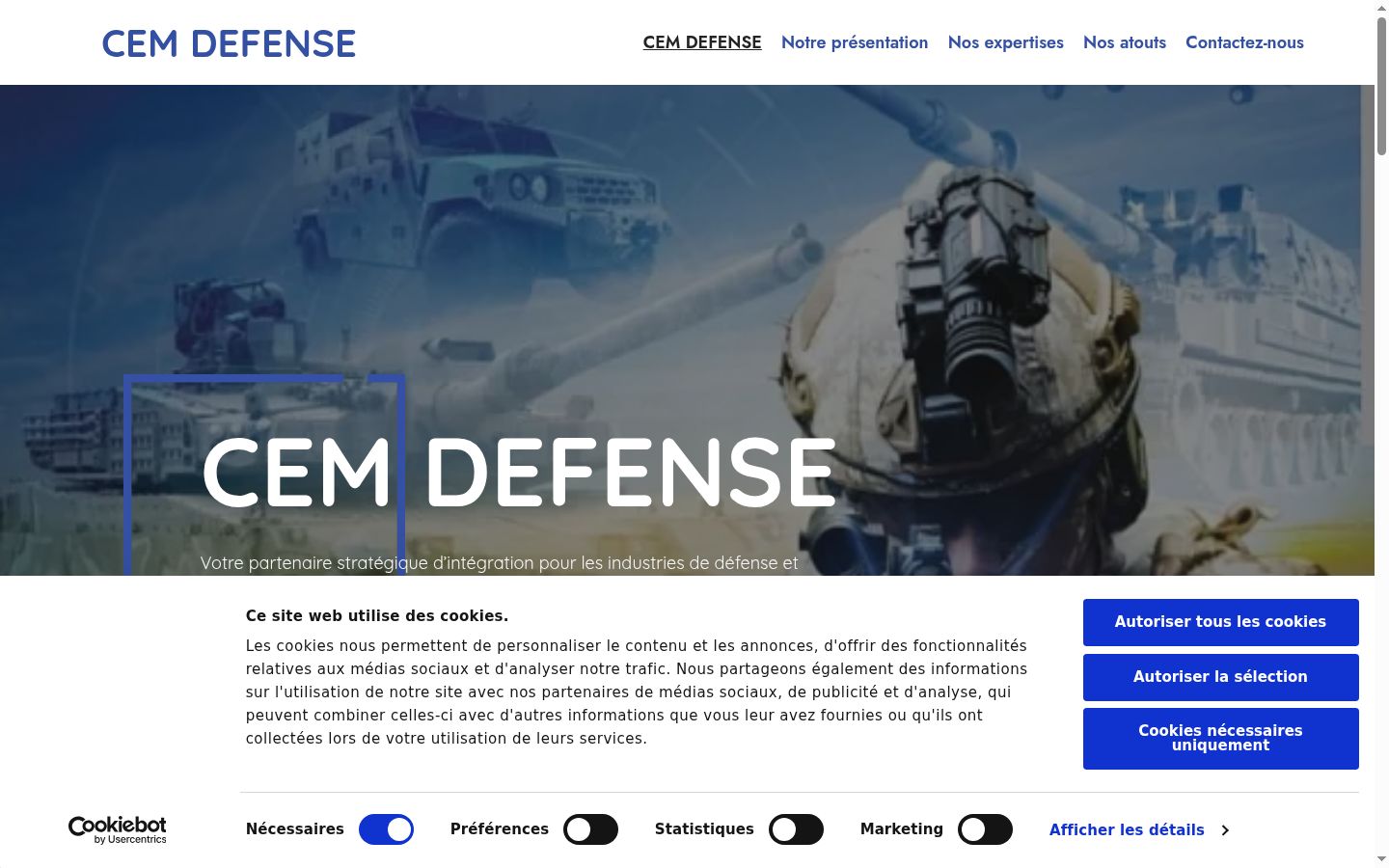 Screenshot of the consent banner shown before any interaction