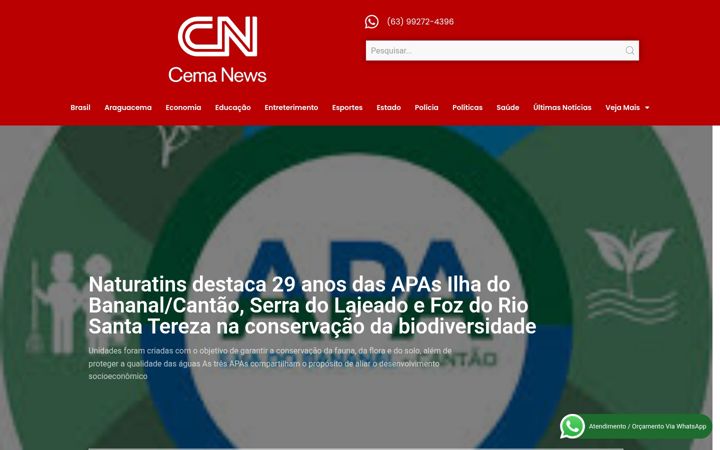 Captură de ecran a cemanews.com.br