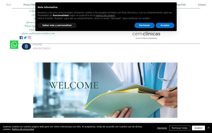 Screenshot of cemclinicas.com