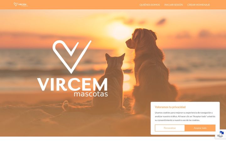 Screenshot of cementeriovirtualdemascotas.com