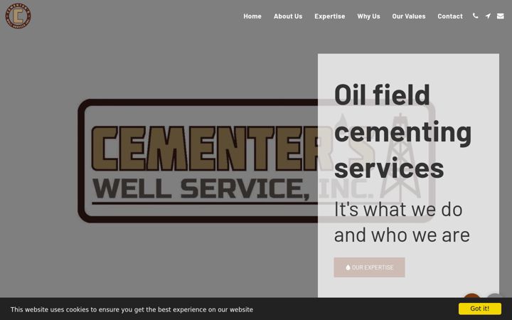 Screenshot of cementersinc.com