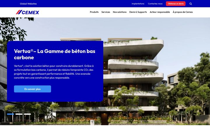 Skjermbilde av cemex.fr