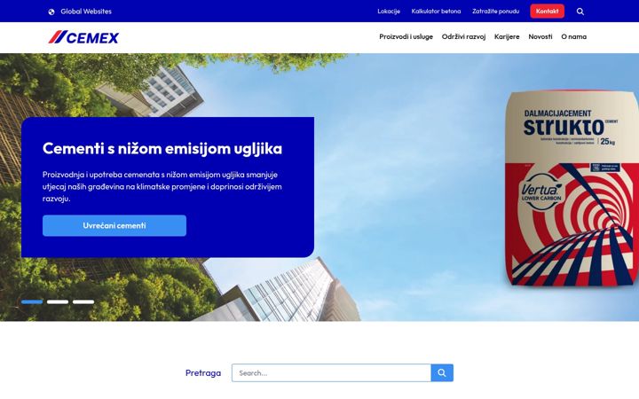 Screenshot of cemex.hr