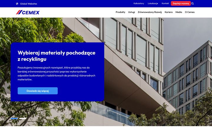 Screenshot von cemex.pl