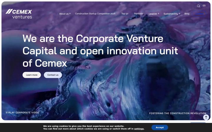 Screenshot of cemexventures.com