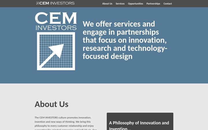 Screenshot of ceminvestors.com