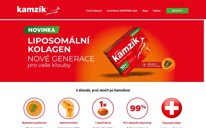 Kuvakaappaus sivustosta cemiokamzik.cz