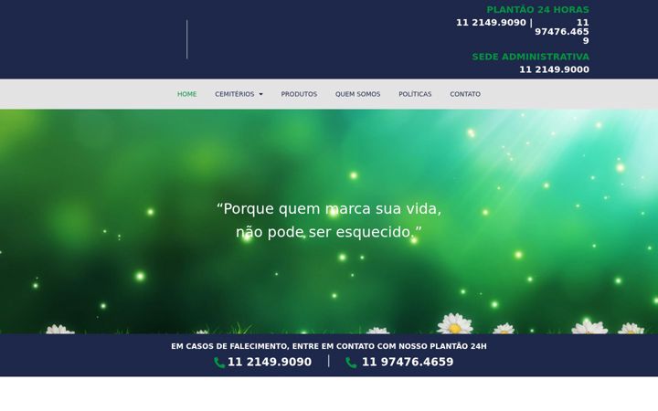 Captură de ecran a cemiterioassociados.com.br