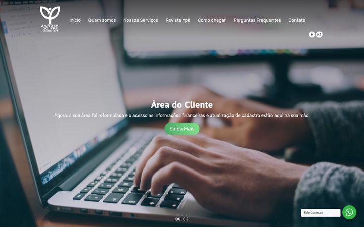 Captură de ecran a cemiteriojardimdoype.com.br