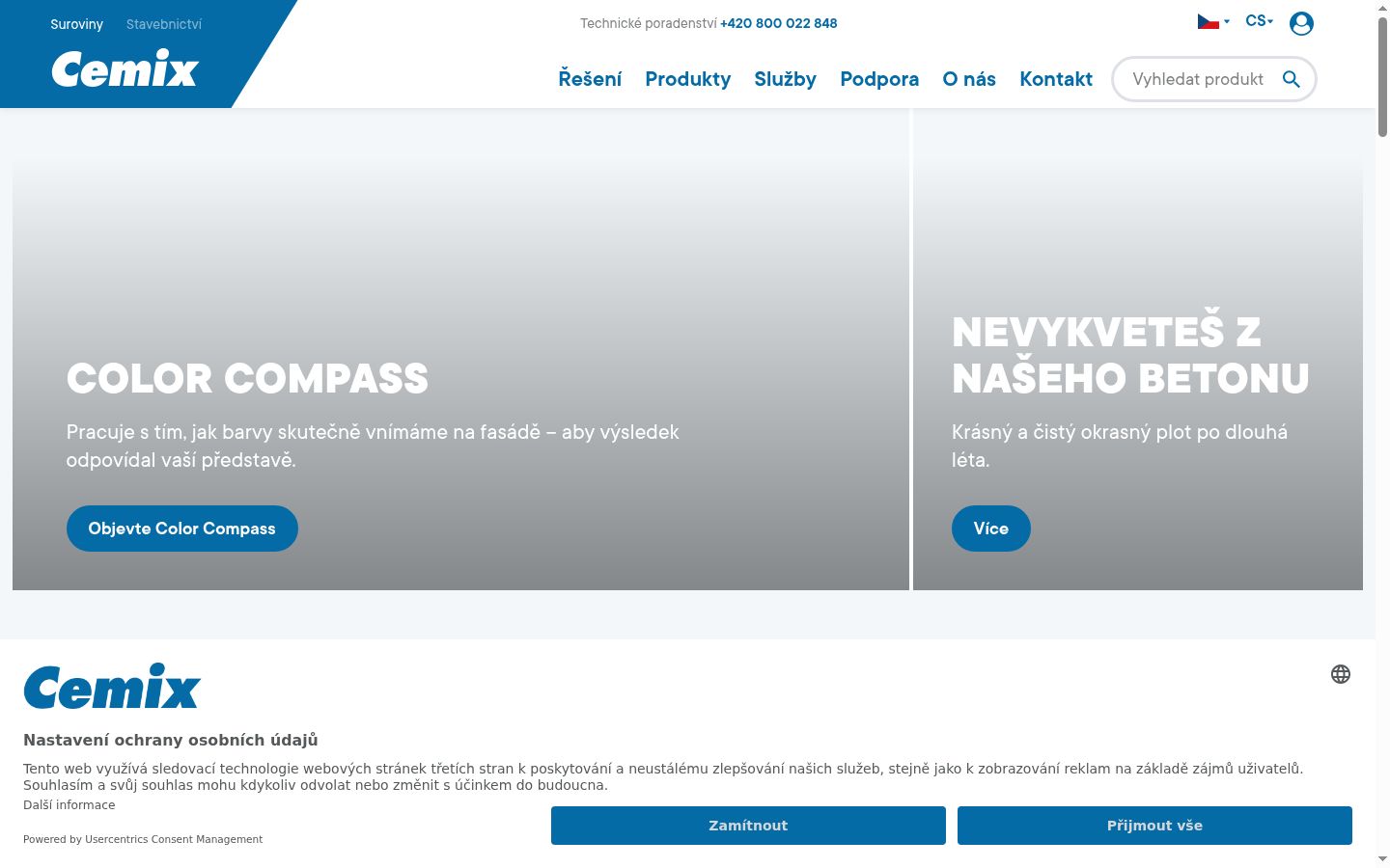 Screenshot of the consent banner shown before any interaction