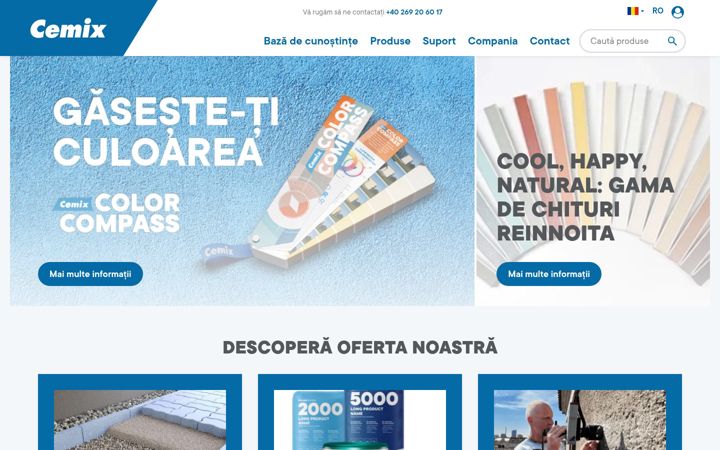 Captura de ecrã de cemix.ro