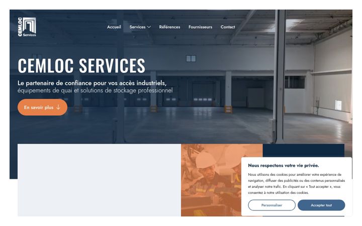 Skjermbilde av cemloc-services.fr