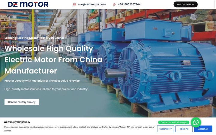 Screenshot of cemmotor.com
