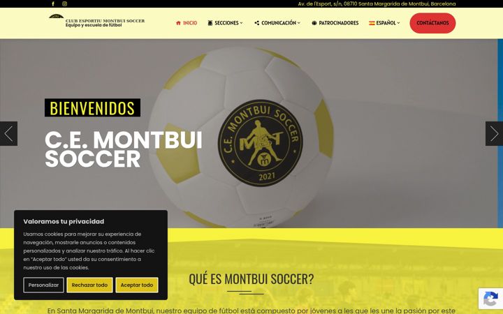 Screenshot of cemontbuisoccer.com