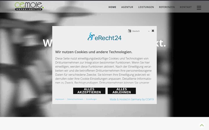 Screenshot of cemore.de