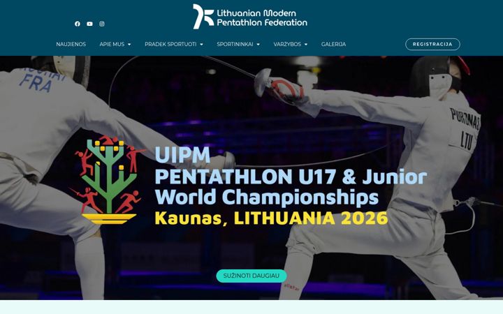 Екранна снимка на cempionatas.lt
