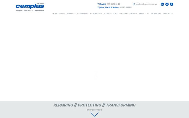 Skjámynd af cemplas.co.uk