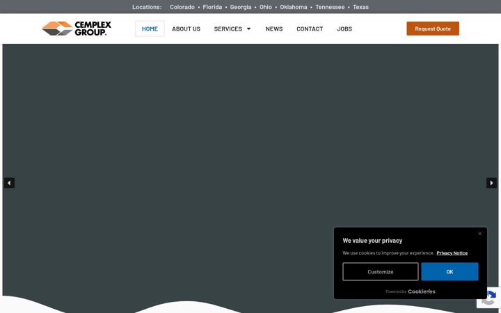Screenshot of cemplexgroup.com
