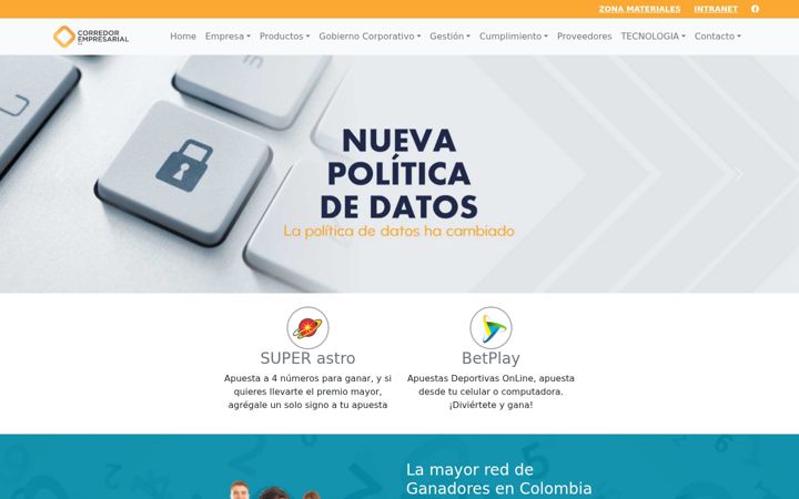 Snímek obrazovky cempresarial.co