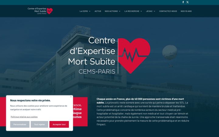 Skjermbilde av cems-paris.fr