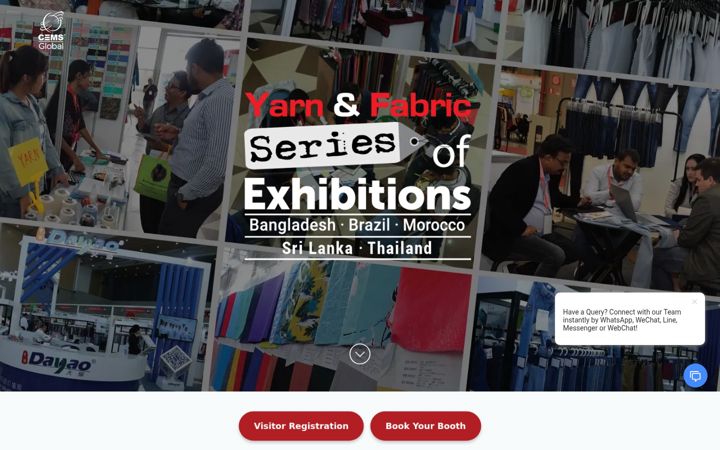 Screenshot of cems-yarnandfabric.com