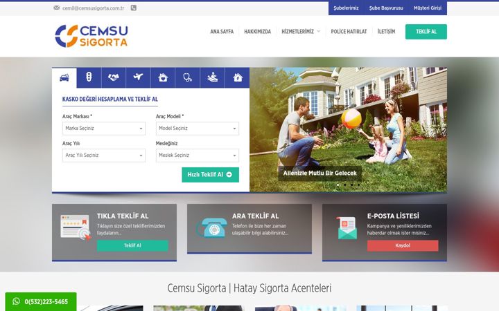 Kuvakaappaus sivustosta cemsusigorta.com.tr