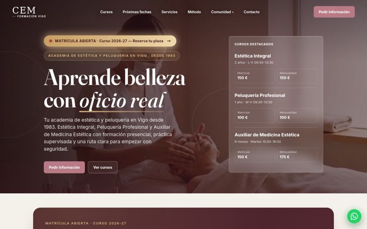 Screenshot of cemvigo.com