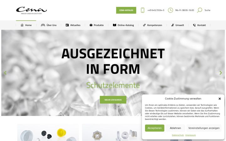 Screenshot of cena.de