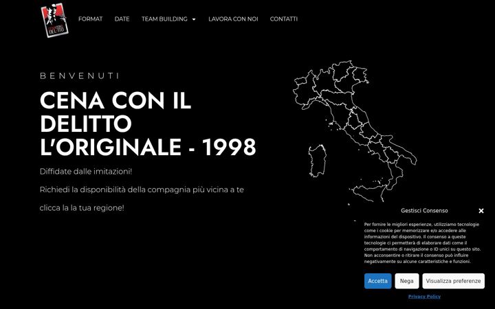 Screenshot of cenaconildelitto.com