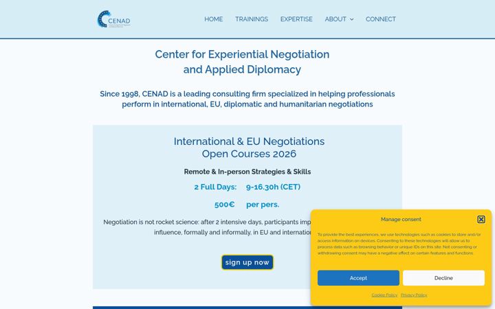 Screenshot of cenad.com